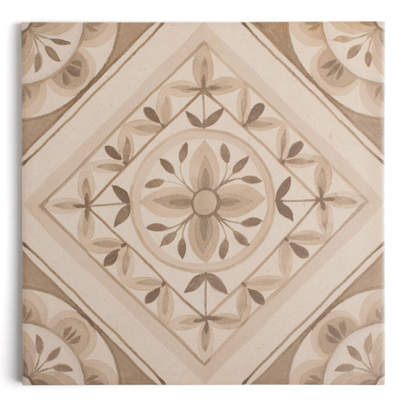 Amour Ivory Patterned Tile