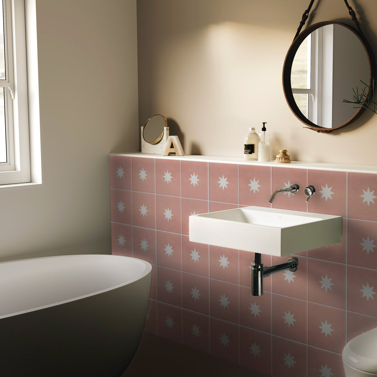 Aurora Pink Patterned Tile