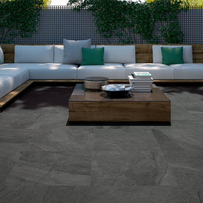 Burlington Anthracite 2CM Outdoor Tile