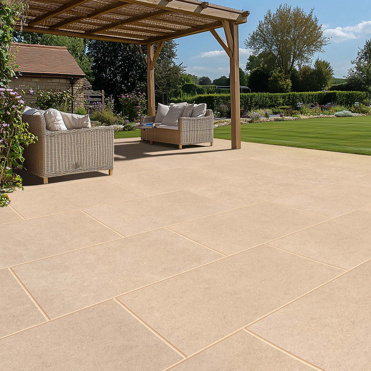 Dijon Limestone 2CM Outdoor Tile