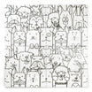 Doodle Dog Patterned Tile