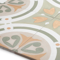 Esme Green Patterned Tile