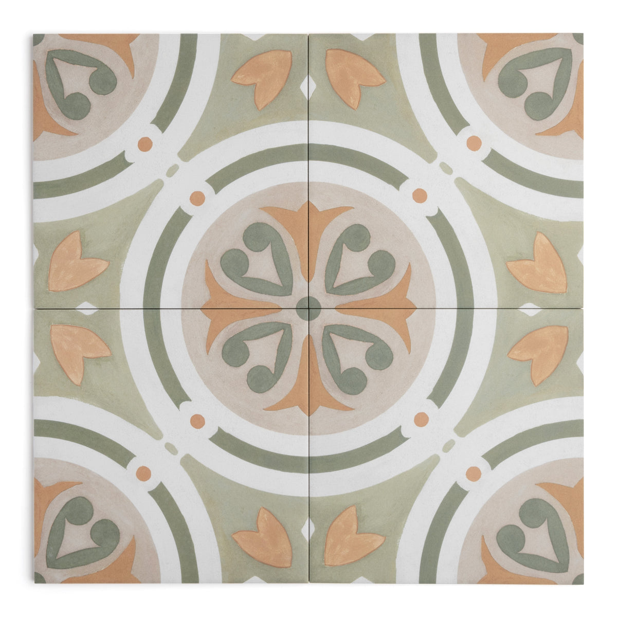 Esme Green Patterned Tile