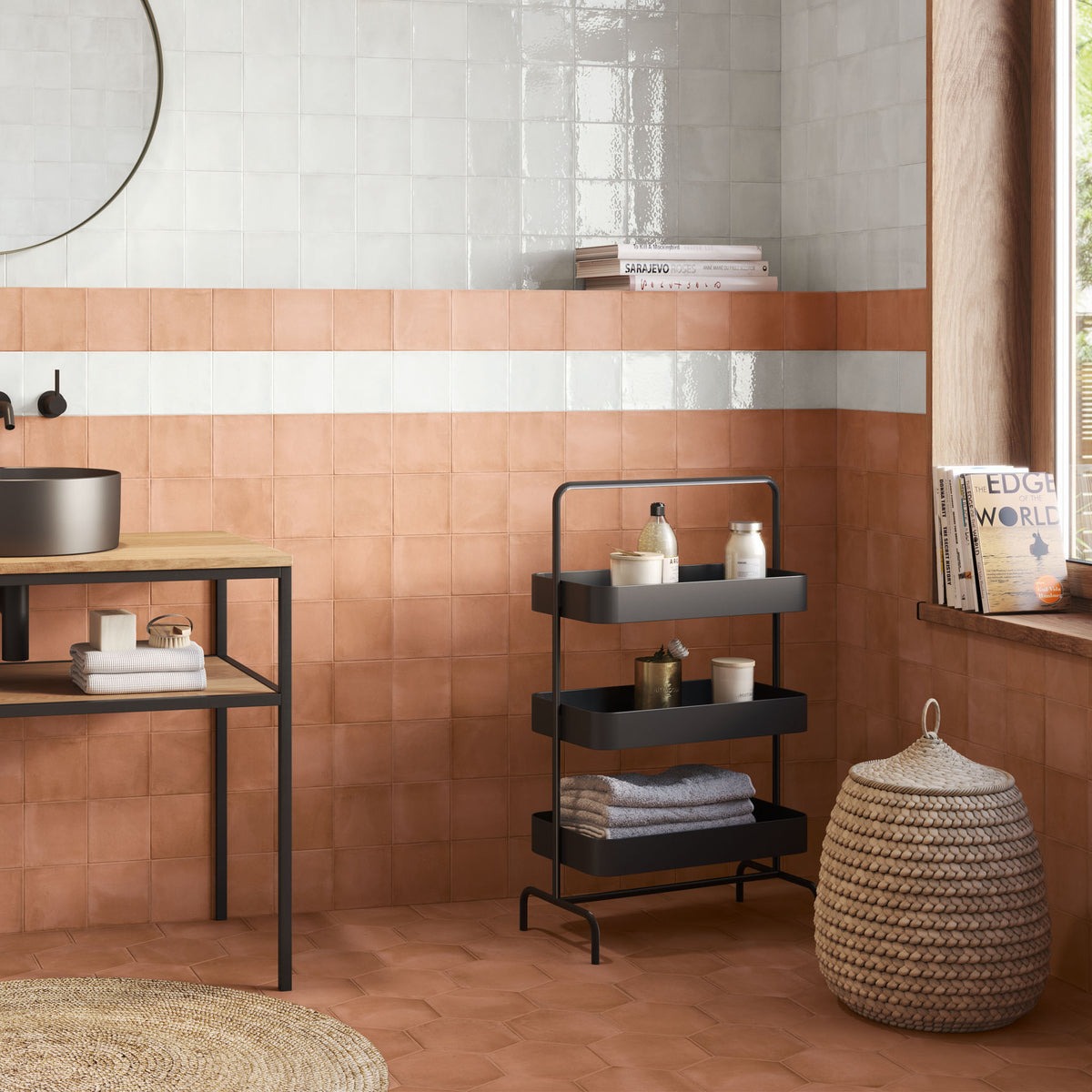 Fireclay Dark Hex Tile