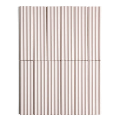 Fluted Pink Decor Wall Tile