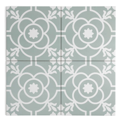 Harrogate Green Patterned Tile