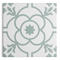 Harrogate White Patterned Tile