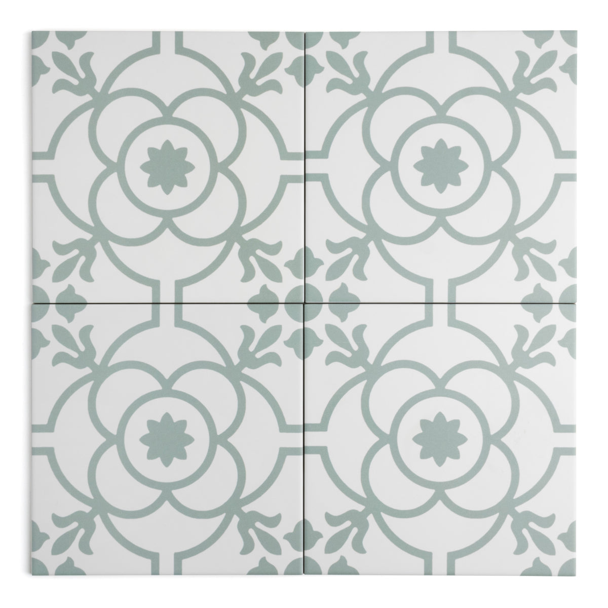 Harrogate White Patterned Tile