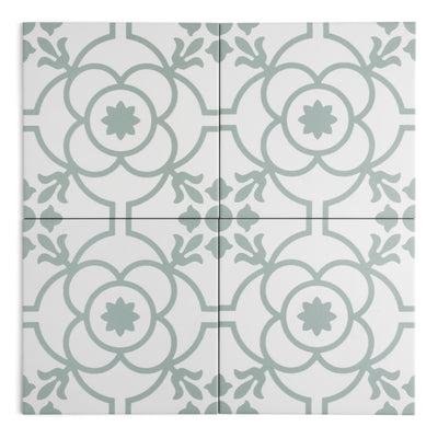 Harrogate White Patterned Tile