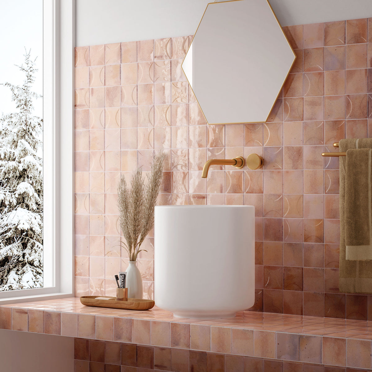 Heath Pink Wall Tile