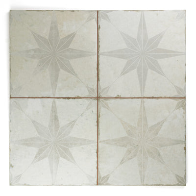 Heritage Star White Patterned Tile