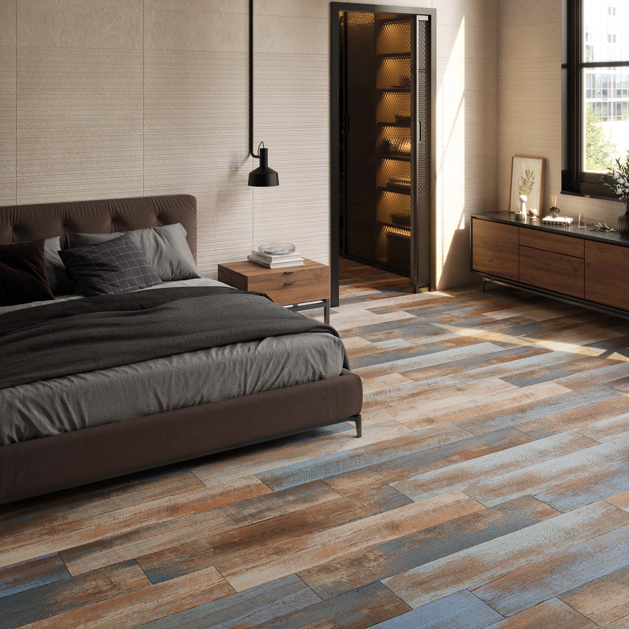 Hardwood store tile flooring