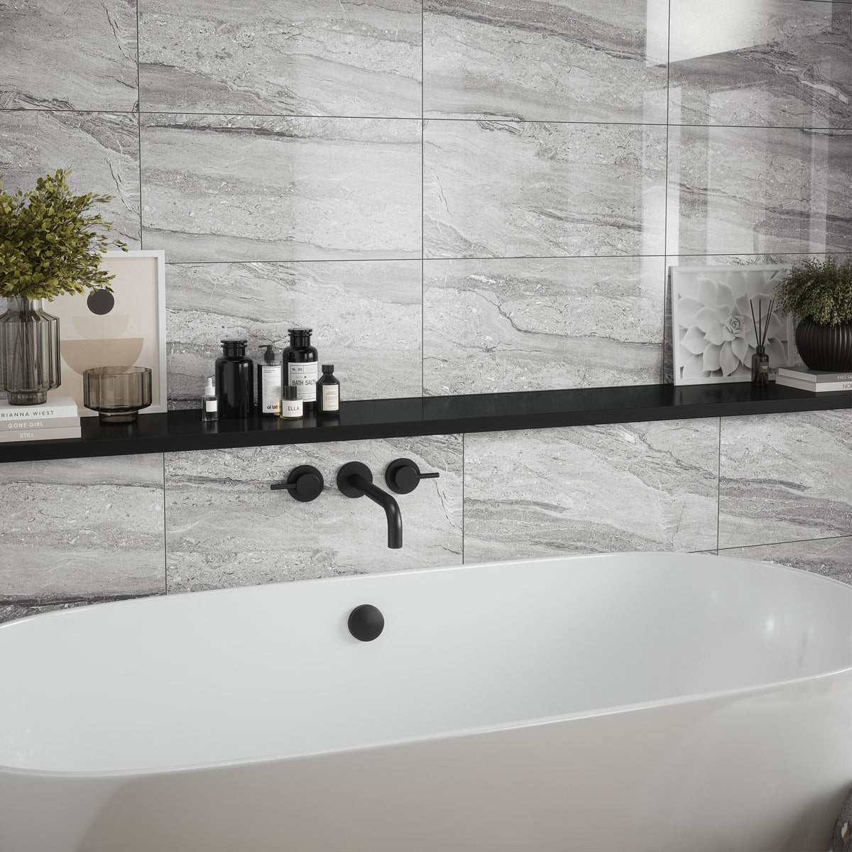 Lucia Grey Gloss Wall Tile