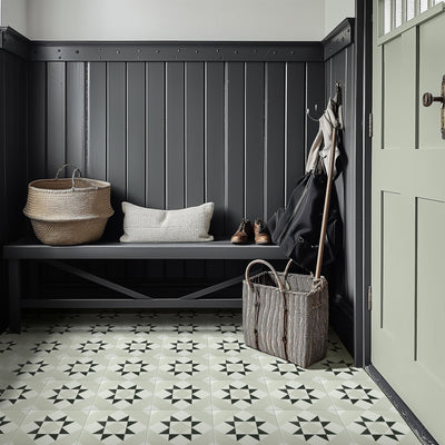 Melville Grey Patterned Tile