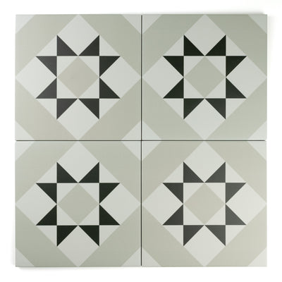 Melville Grey Patterned Tile