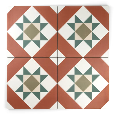 Melville Red Patterned Tile