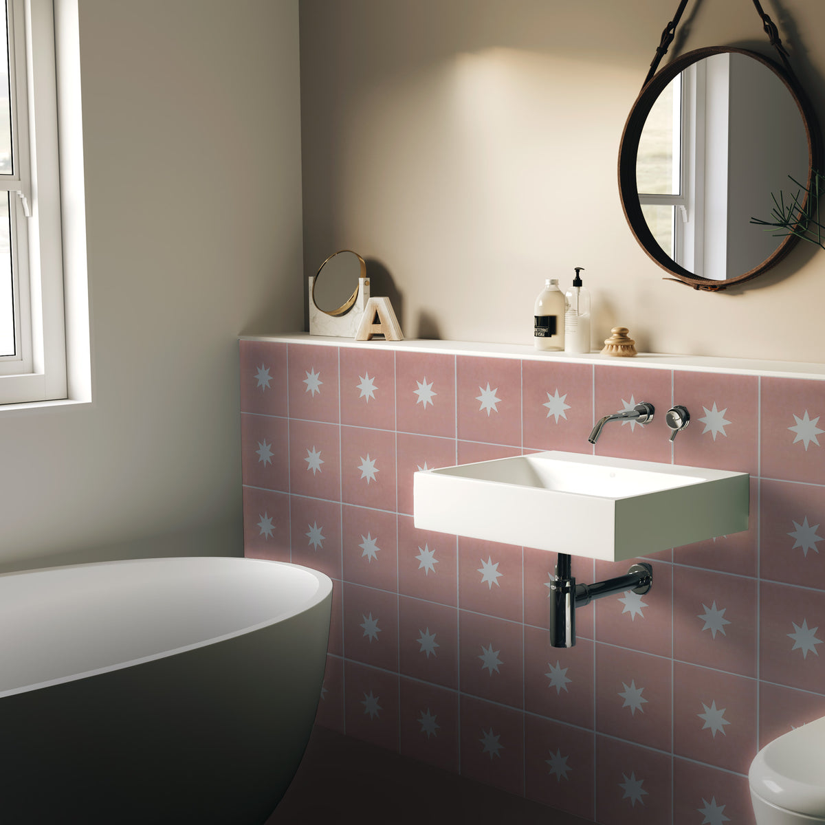 Aurora Pink Patterned Tile