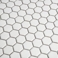 Microhex White Mosaic Tile
