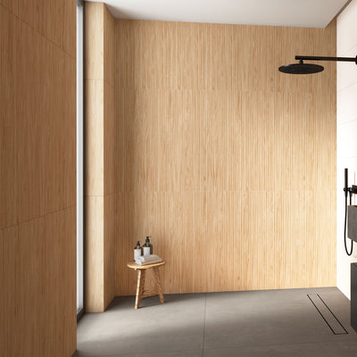 Oslo Oak Fluted Wall Tile