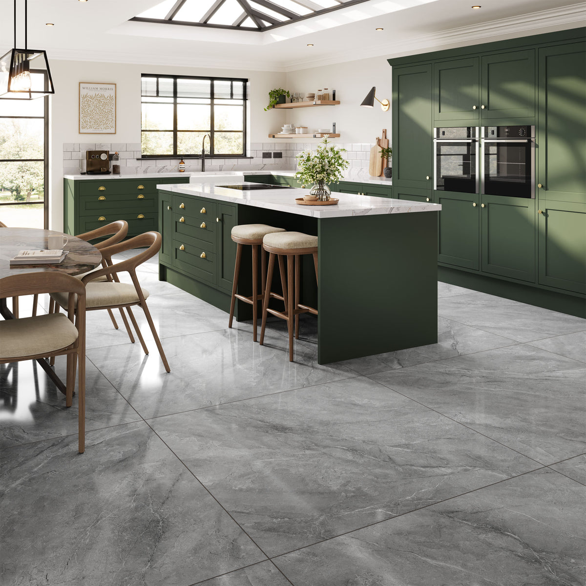 Paloma Silver Polished Floor Tile