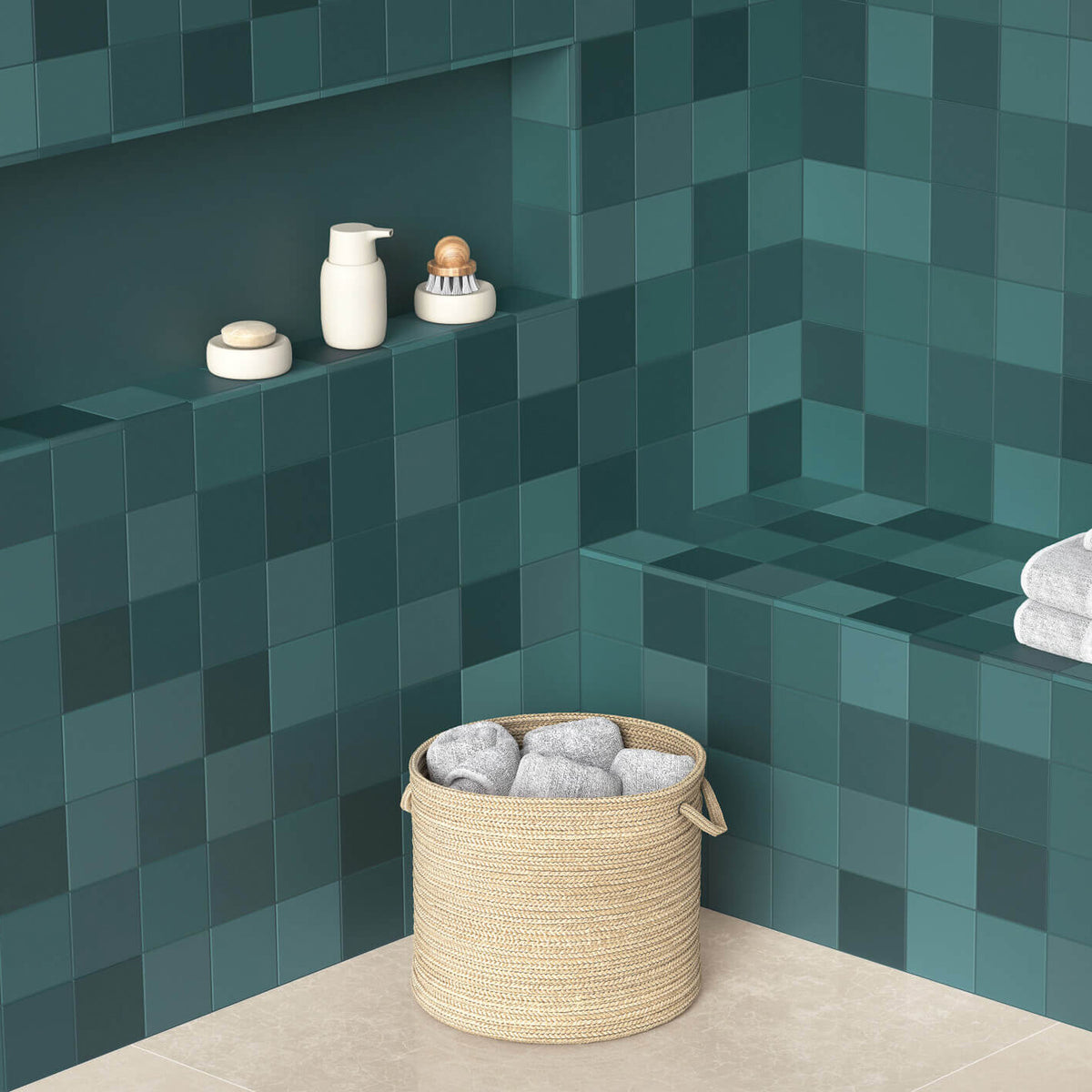 Pixel Teal Tile