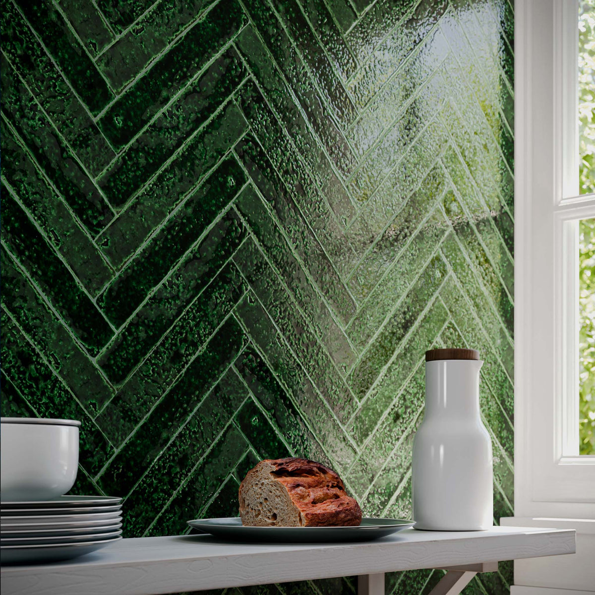 Ramona Green Wall Tile