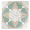 Rosetta Green Patterned Tile