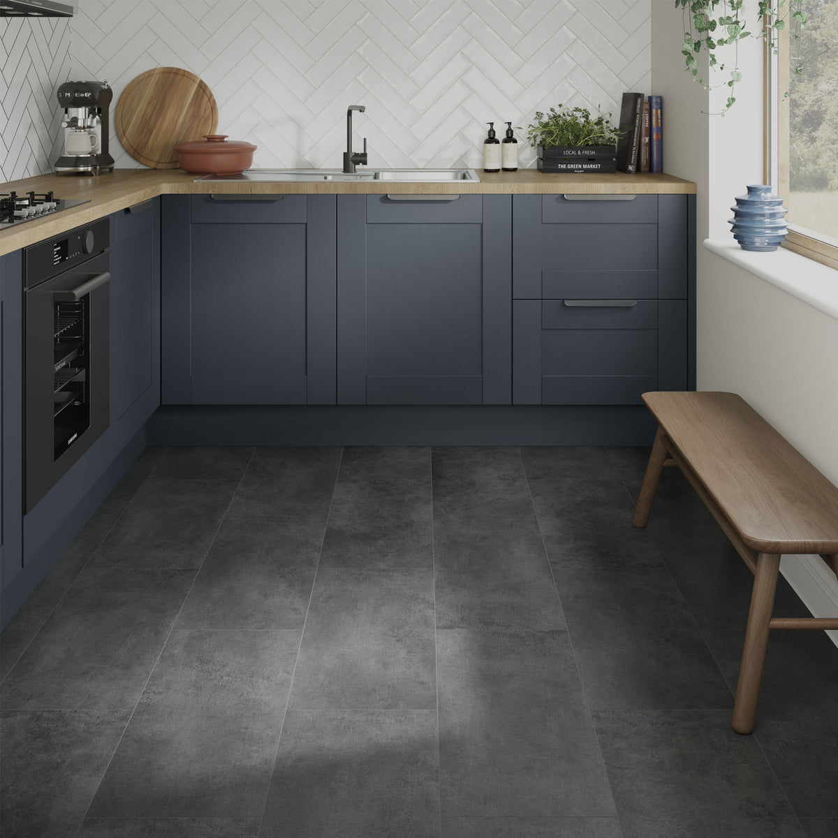 Storm Anthracite Luxury Vinyl Tile