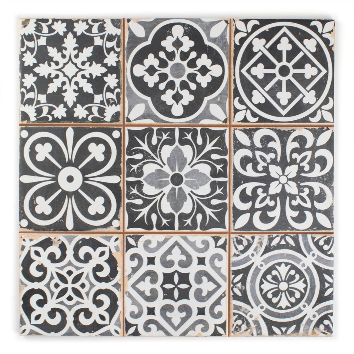 Tapestry Black Patterned Tile