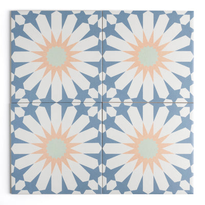 Tropez Blue Patterned Tile