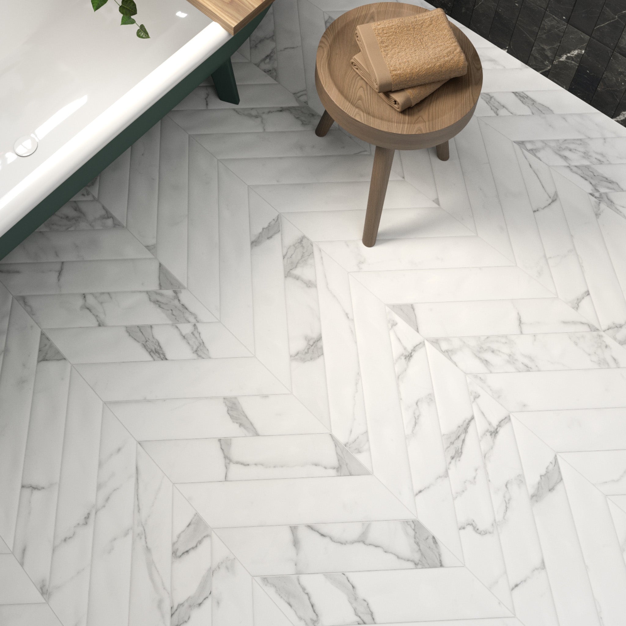 Vinci Calacatta Chevron Tiles – Porcelain Superstore