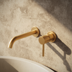 Purity Wall Mounted Tap in Brushed Gold