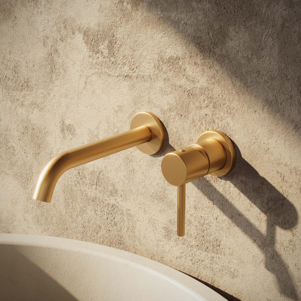 Purity Wall Mounted Tap in Brushed Gold