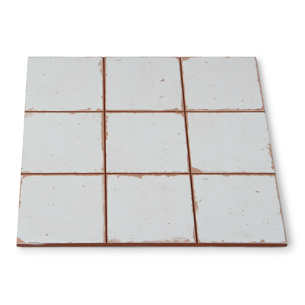 Tapestry White - Moroccan Ceramic Floor & Wall Tiles for Kitchens & Bathrooms - 33 x 33 cm - Ceramic