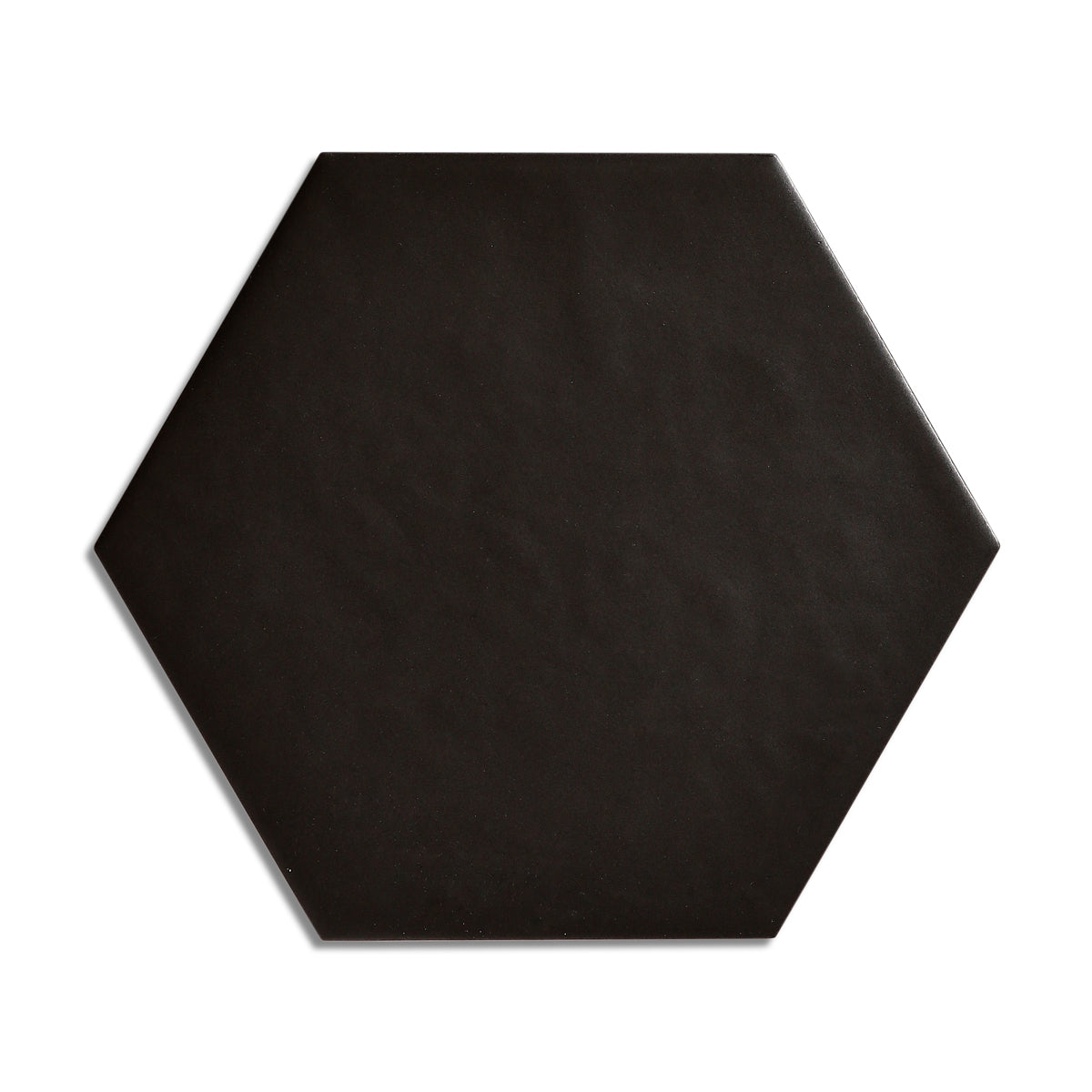 Mono Black - Plain Matt Hexagon Porcelain Tiles for Kitchens & Bathroom Floors & Walls - 17.5 x 20 cm