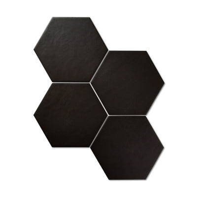 Mono Black Hexagon Tile