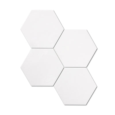 Mono White Hexagon Tile