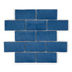 Chalk Blue - Handmade Ceramic Wall Tiles for Kitchens & Bathrooms - 7.5 x 15 cm - Gloss Ceramic