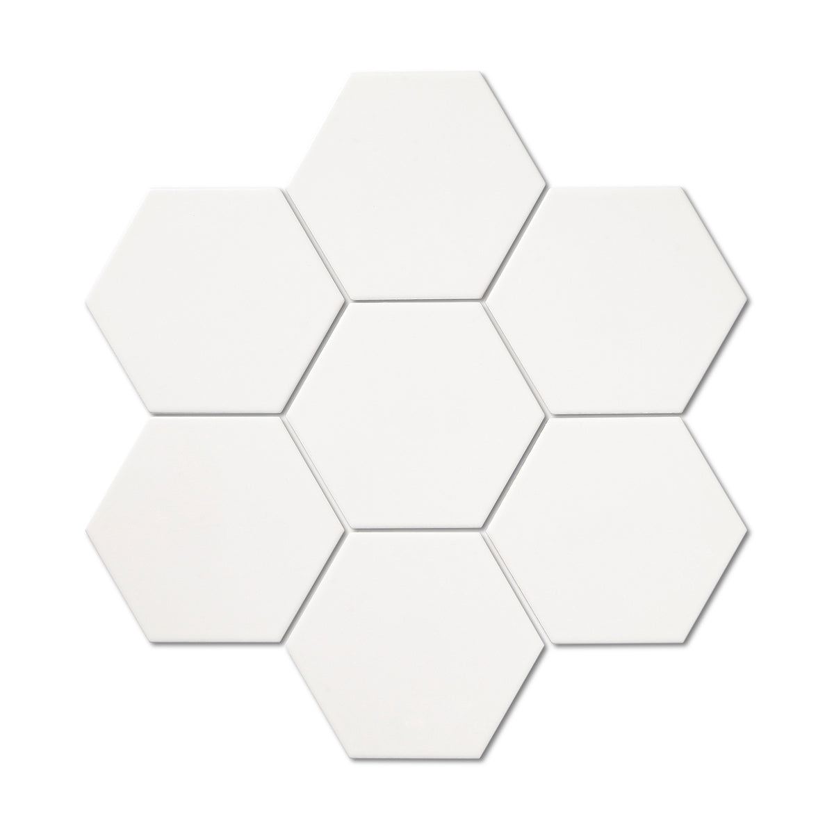 Mini Hex White - Matt Plain Hexagon Wall Tiles for Kitchen Splashbacks & Bathrooms - 10.7 x 12.4 cm