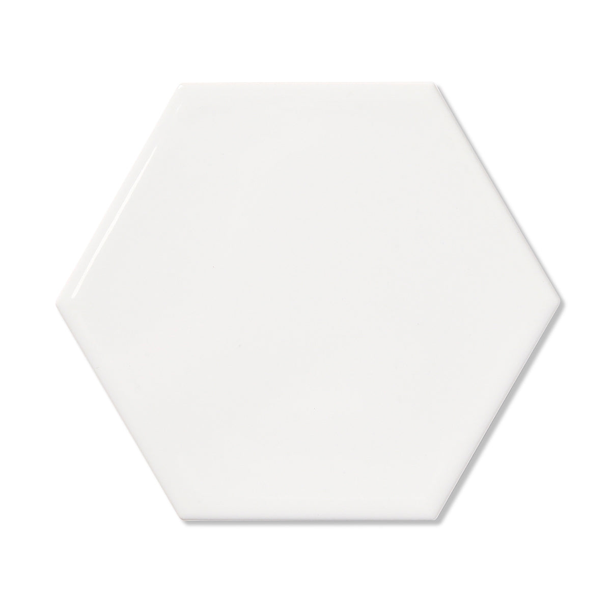 Mini Hex White - Gloss Plain Hexagon Wall Tiles for Kitchen Splashbacks & Bathrooms - 10.7 x 12.4 cm