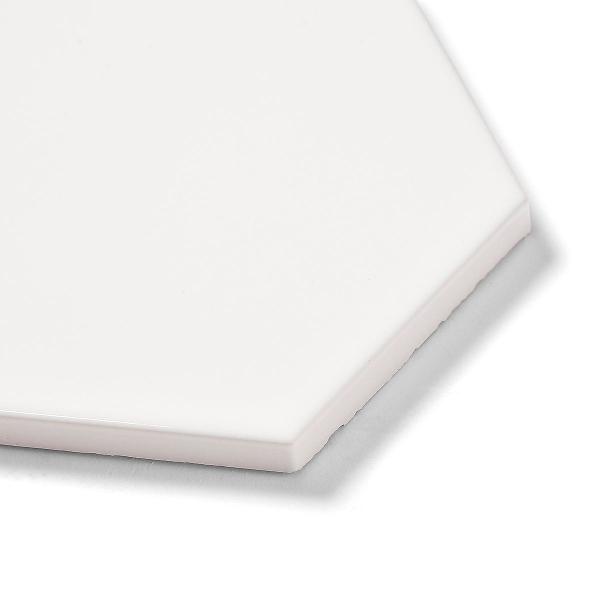 Mini Hex White - Gloss Plain Hexagon Wall Tiles for Kitchen Splashbacks & Bathrooms - 10.7 x 12.4 cm