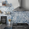 Porto Blue - Moroccan Hexagon Wall Tiles for Kitchen Splashbacks & Bathrooms - 17.6 x 20.1 cm - Ceramic