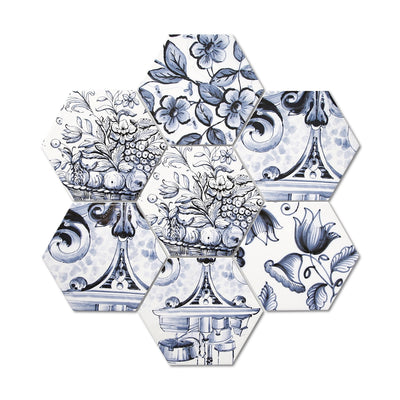 Porto Blue Hexagon Tile