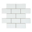 Elements White - Modern Bathroom Splashback & Kitchen Wall Tiles 7.5 x 15 cm - Gloss Ceramic