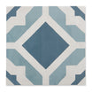 Archive Geo - Blue Encaustic Patterned Floor Tiles for Kitchens & Bathrooms - 20 x 20 cm - Porcelain