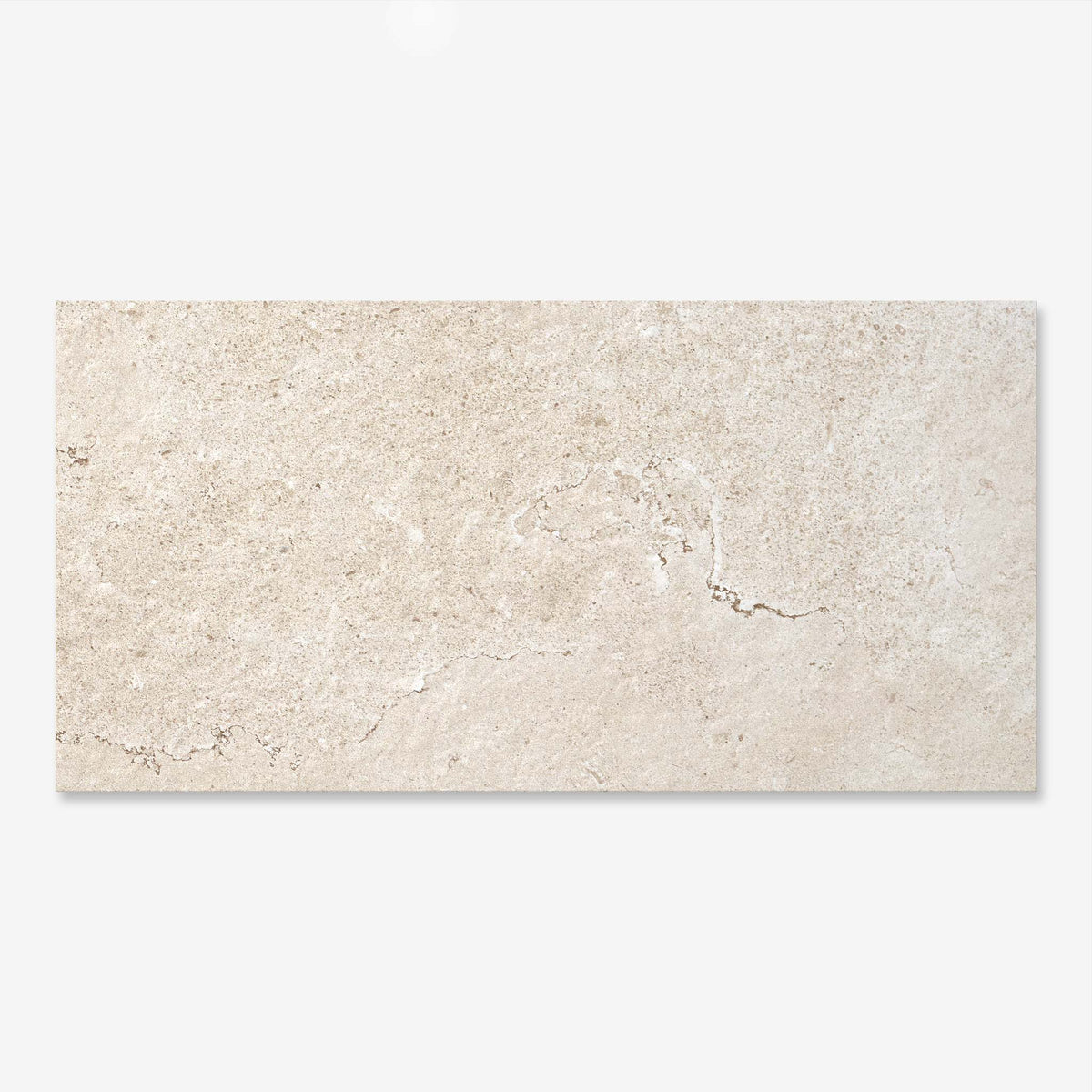 Astor Cream - XL Beige Limestone Floor Tiles for Kitchens & Living Rooms - 60 x 120 cm - Matt Porcelain