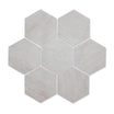 Atrium Grey Hexagon - Marble Effect Wall Tiles - 14 x 16 cm for Bathrooms & Kitchens, Ceramic