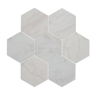 Atrium White Hex Hexagon Tile