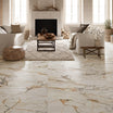 Divine Gold - XL Luxury, Calacatta Marble Effect Floor & Wall Tiles - 60 x 120 cm for Bathrooms & Kitchens, Porcelain