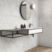 Eternal Stone - Vintage White Marble Bathroom Wall Tiles - 25 x 75 cm, Ceramic